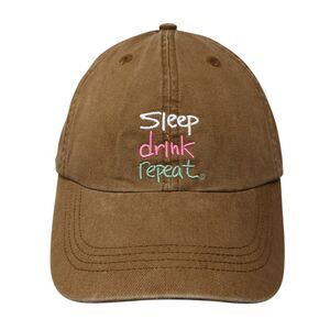 Sleep Drink Repeat Be As You Are Slideback Hat Brown OS Adjustable Embroidered